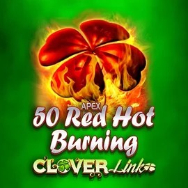 Official Slots logo: 50 Red Hot Burning Clover Links by Novomatic at Nordspin Casino