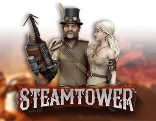 Steam Tower Slot online game logo by NetEnt on nordspin.ch